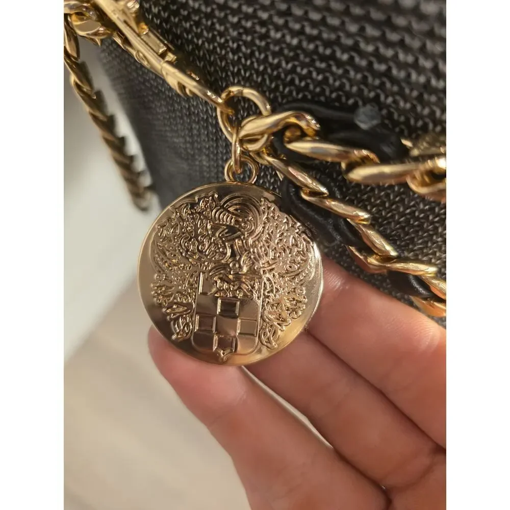 Vince Camuto Gold Chain Belt Coin Medallion Double Chain Adjustable Waist